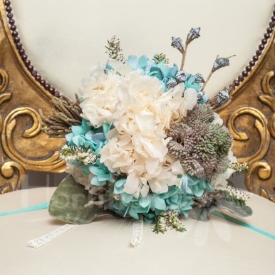 ramo preservado liofilizado turquesa hortiflor floristas 1