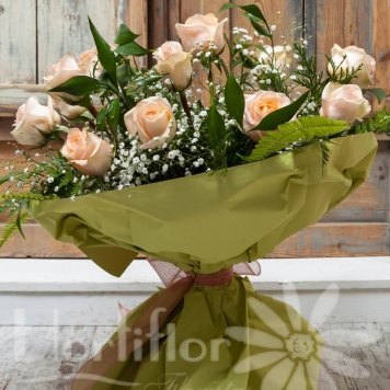 ramo rosas champan hortiflor floristas 2-s